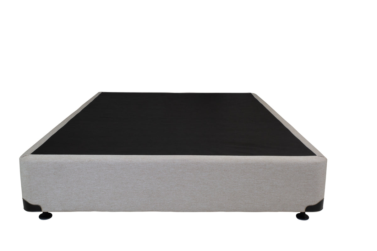 Sleepyhead bed base with black top and gray sides on a white background