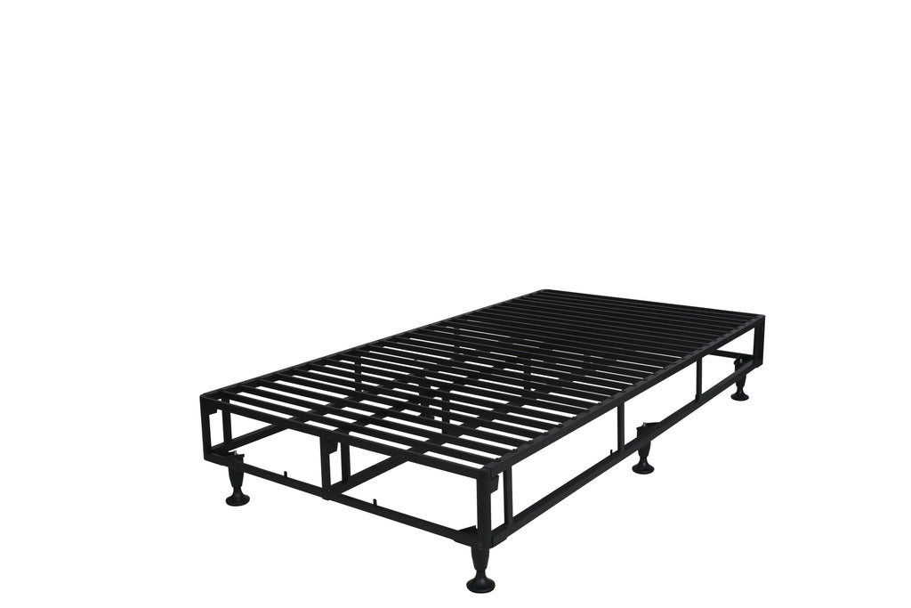 Black metal Sleepyhead kitset bed frame on a white background