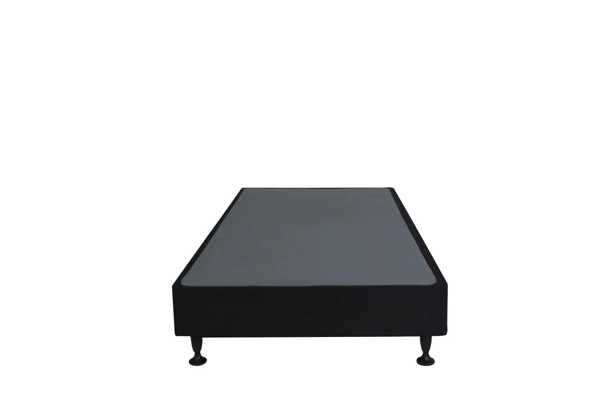 Black Sleepyhead kitset bed frame on a white background