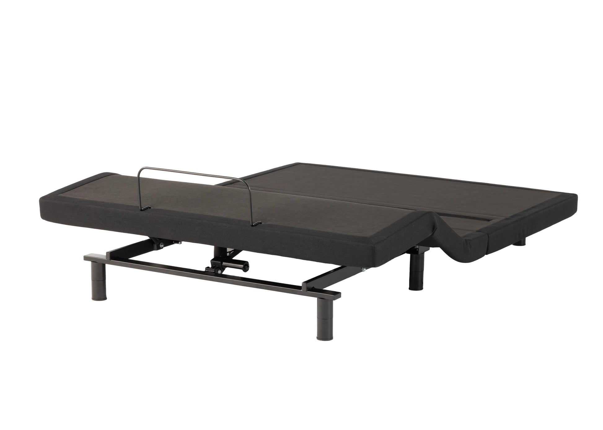Black adjustable Sleepyhead bed on a white background