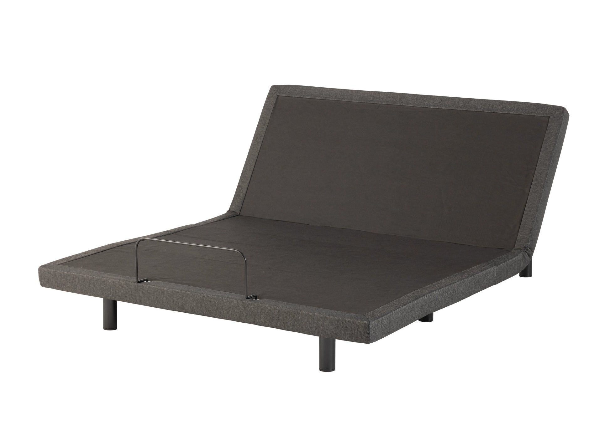 Dark grey Sleepyhead adjustable bed base on a white background
