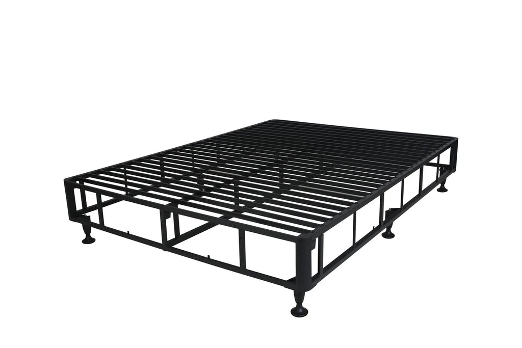Black metal Sleepyhead kitset bed frame on a white background