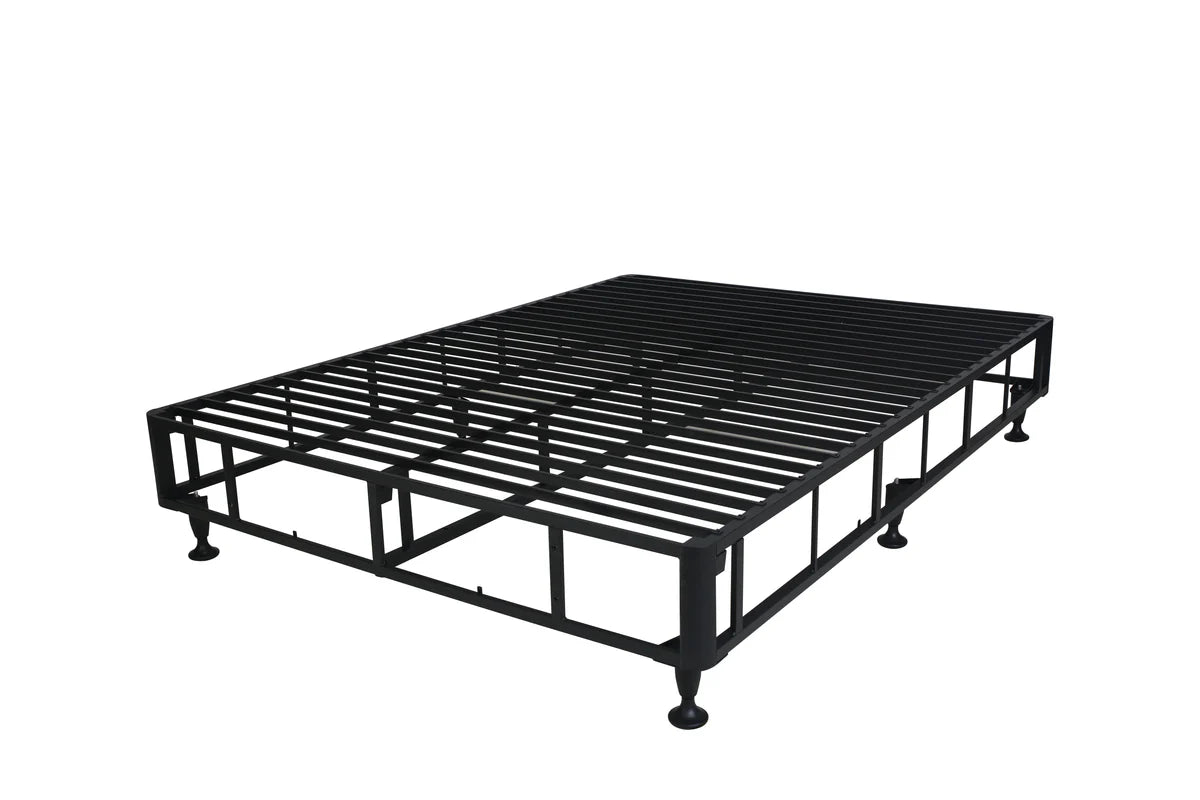 Black metal Sleepyhead kitset bed frame on a white background