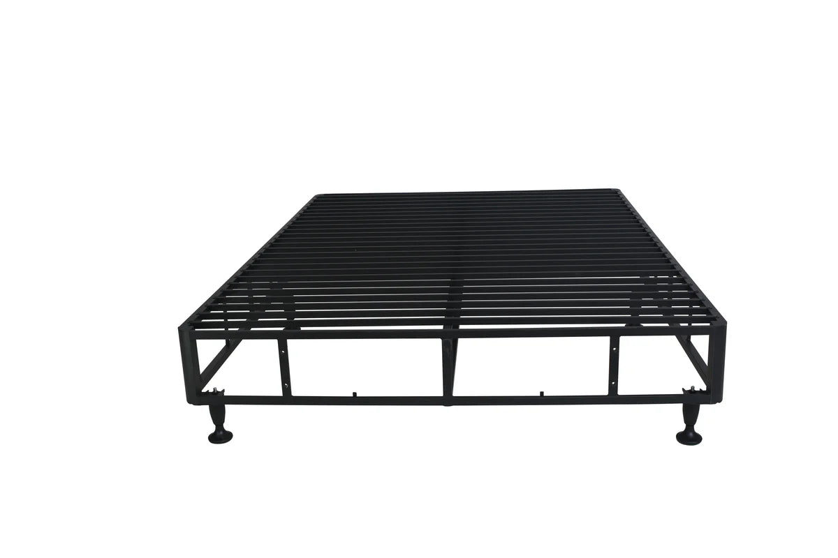 Black metal Sleepyhead kitset bed frame on a white background