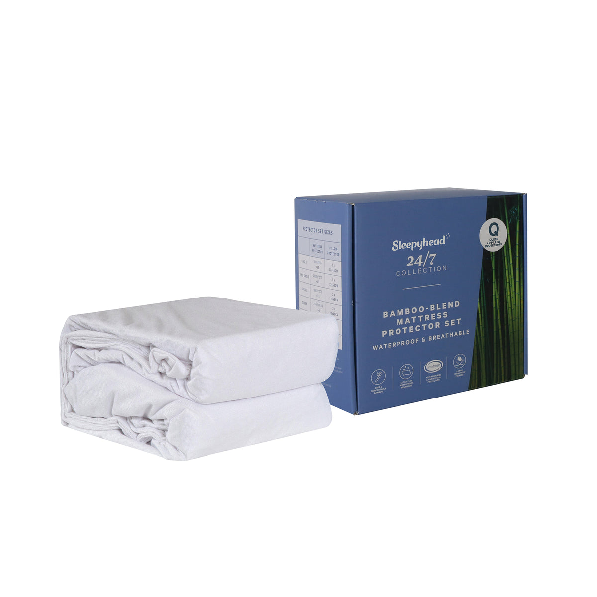 24/7 Bamboo Blend Mattress Protector Set