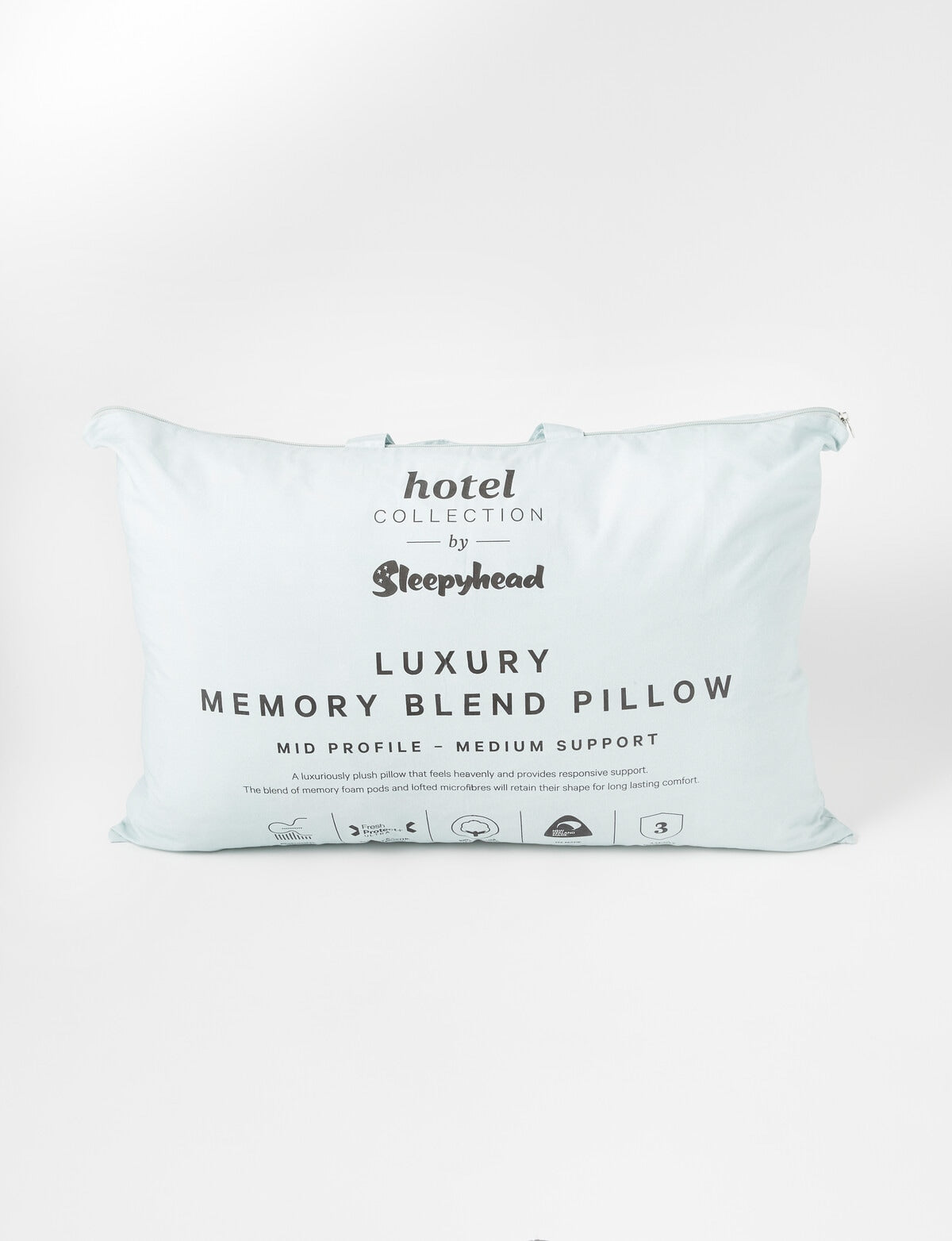Sleepyhead luxury memory blend pillow on a white background