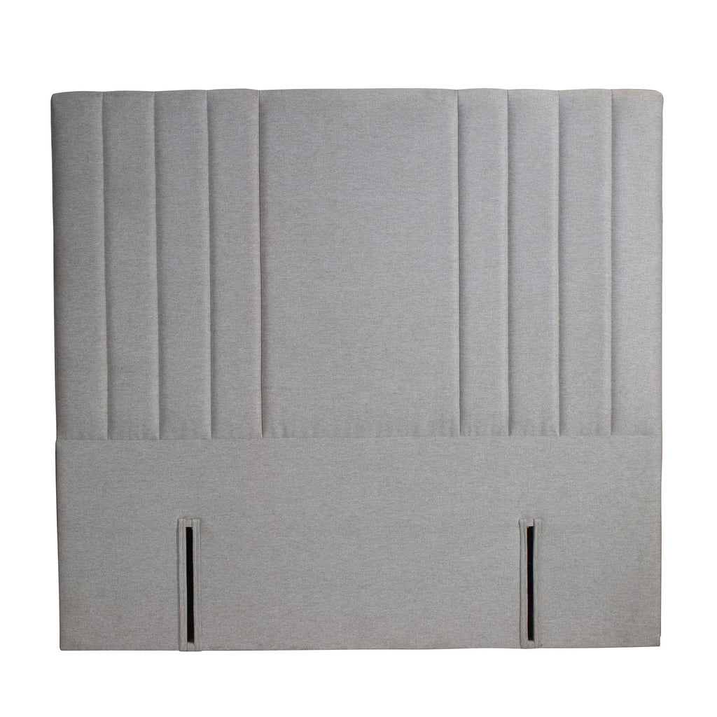 Gray upholstered Sleepyhead headboard with a textured surface on a white background