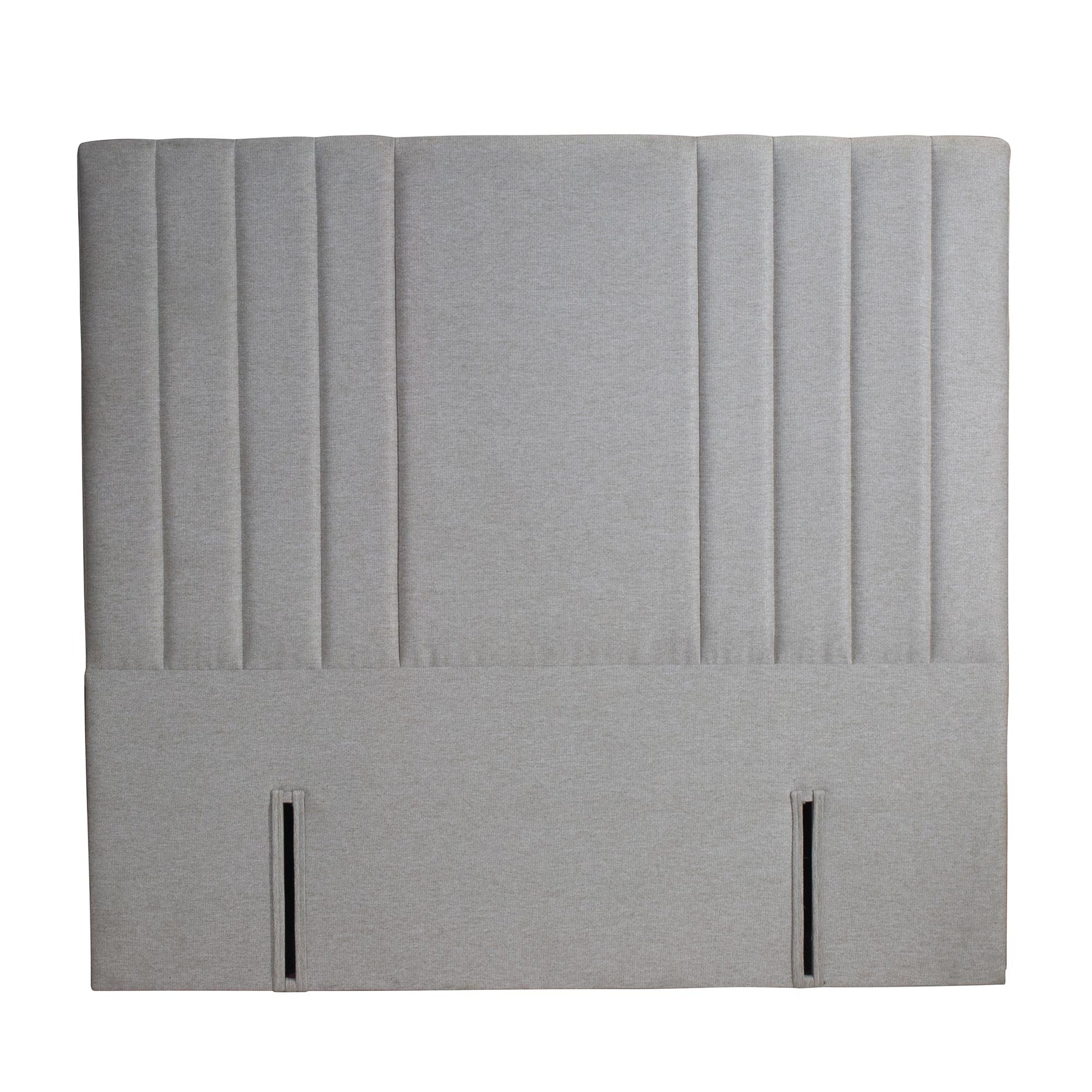 Gray upholstered Sleepyhead headboard with a textured surface on a white background