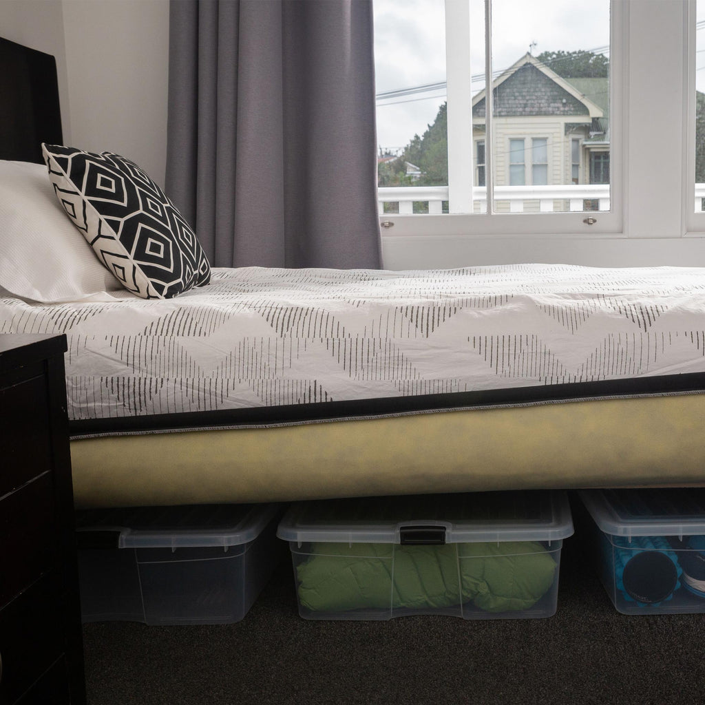Sleepyhead Spacebase bed base with storage hidden underneath.