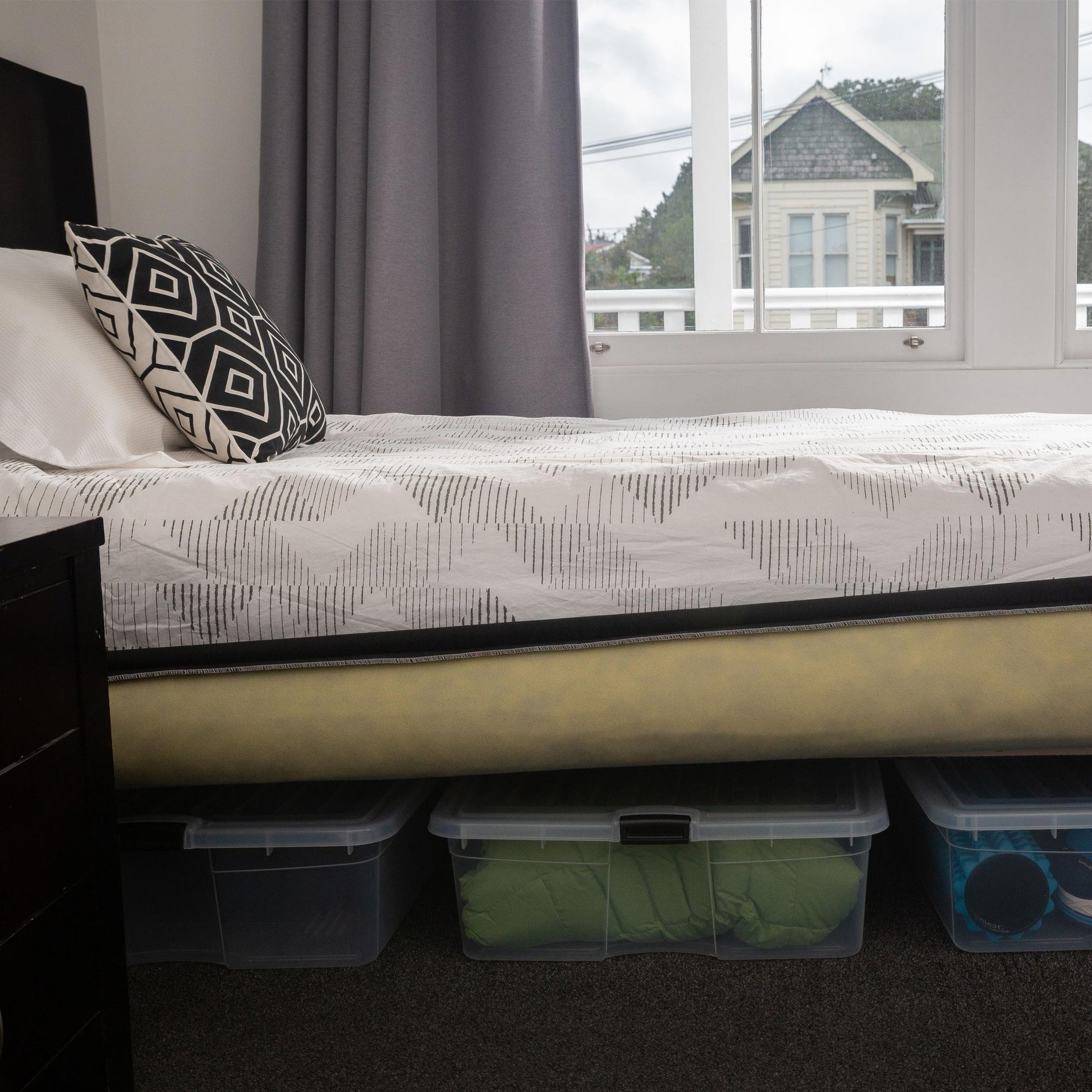 Sleepyhead Spacebase bed base with storage hidden underneath.